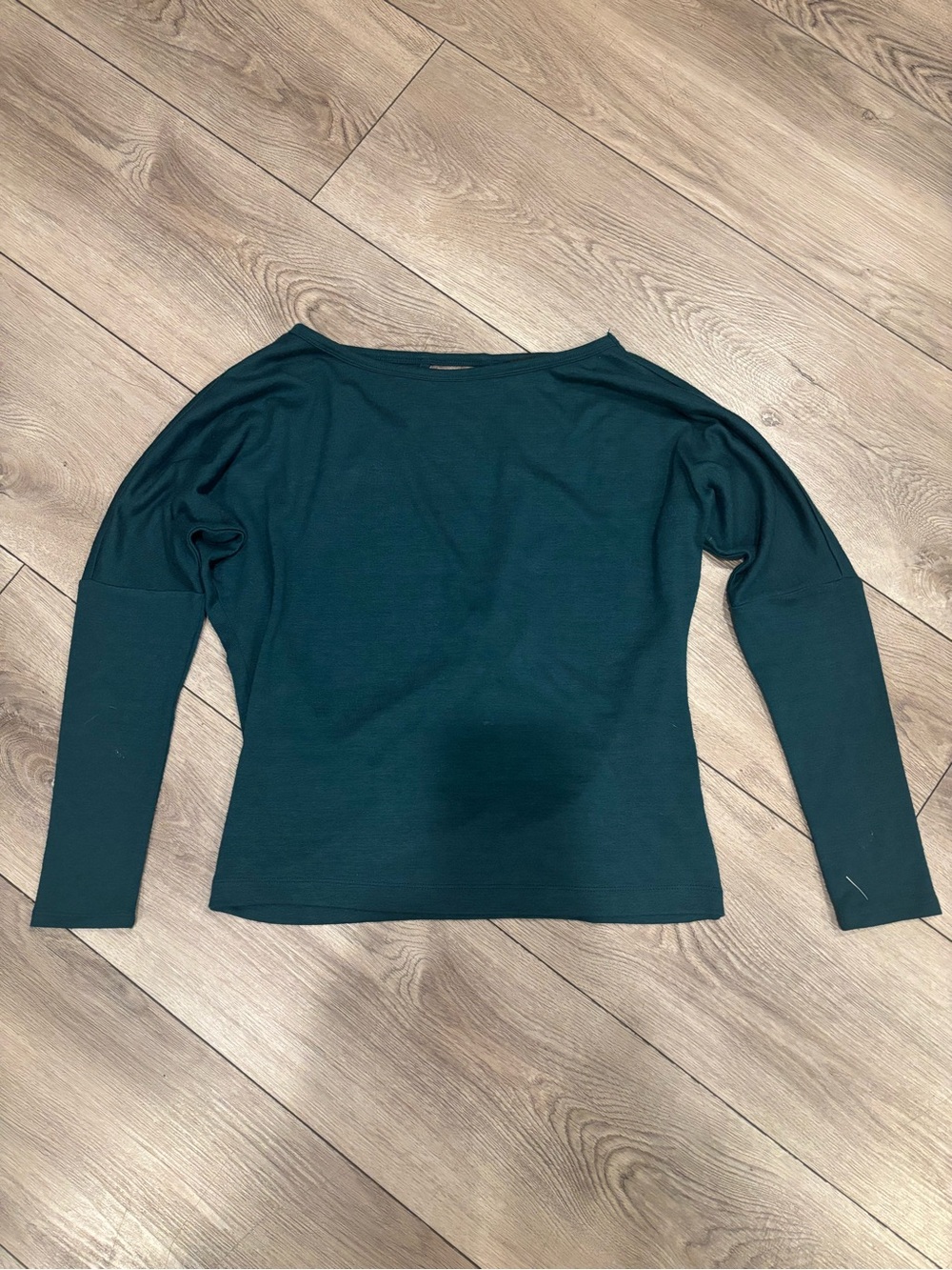 White House Black Market Long Sleeve Boatneck Sweater- Teal Green
